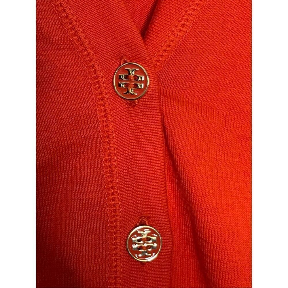 Tory Burch Simone Cardigan V Neck Button Front Sweater Women’s Size XS - Picture 3 of 5